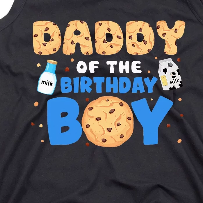 Daddy Of The Birthday Milk And Cookies 1st Birthday Tank Top