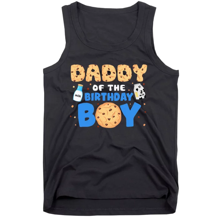 Daddy Of The Birthday Milk And Cookies 1st Birthday Tank Top