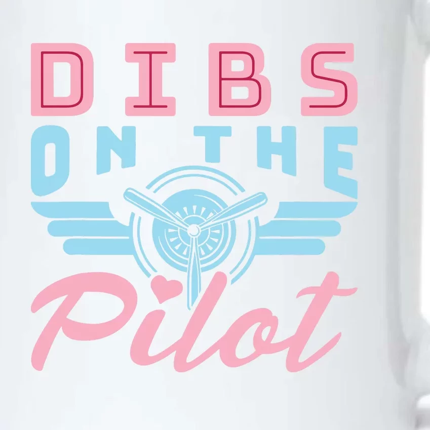 Dibs On The Pilot Airman Wife Airplane Pilot Wife Black Color Changing Mug