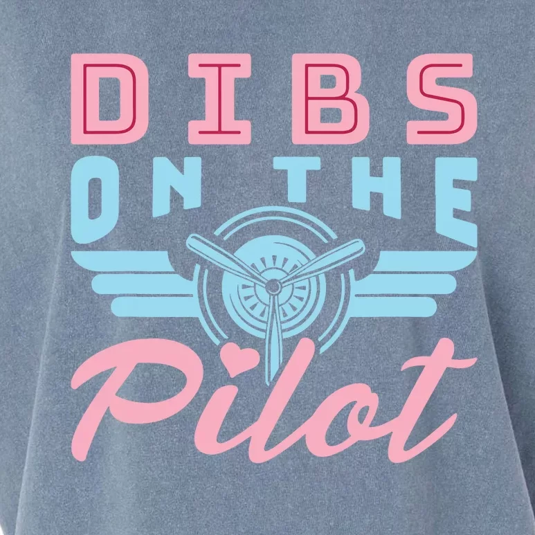 Dibs On The Pilot Airman Wife Airplane Pilot Wife Garment-Dyed Women's Muscle Tee