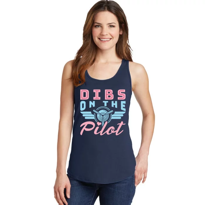 Dibs On The Pilot Airman Wife Airplane Pilot Wife Ladies Essential Tank