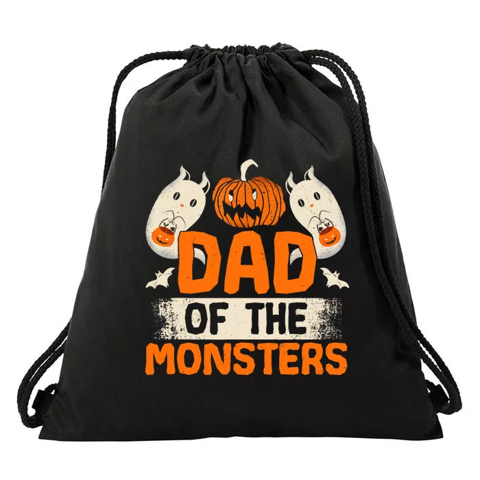 Dad Of The Monsters For Halloween Party Drawstring Bag