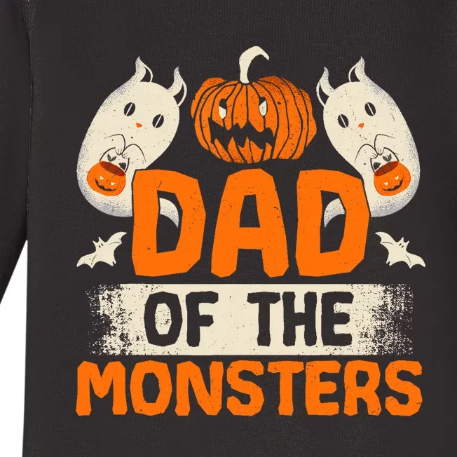 Dad Of The Monsters For Halloween Party Baby Long Sleeve Bodysuit