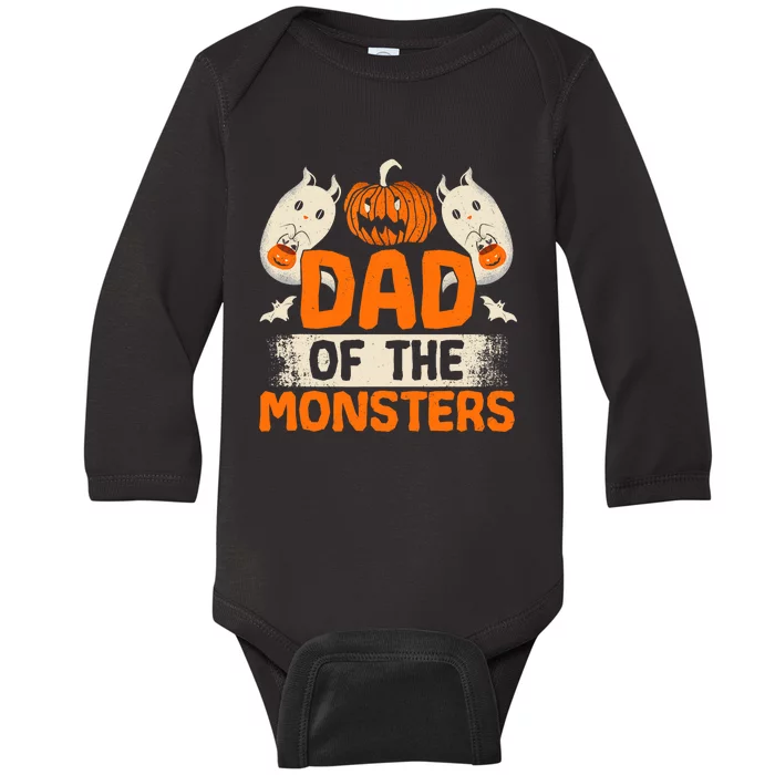 Dad Of The Monsters For Halloween Party Baby Long Sleeve Bodysuit