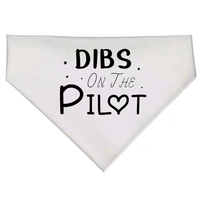 Dibs On The Pilot Gift Idea For Pilot Wife Pilot Girlfriend USA-Made Doggie Bandana