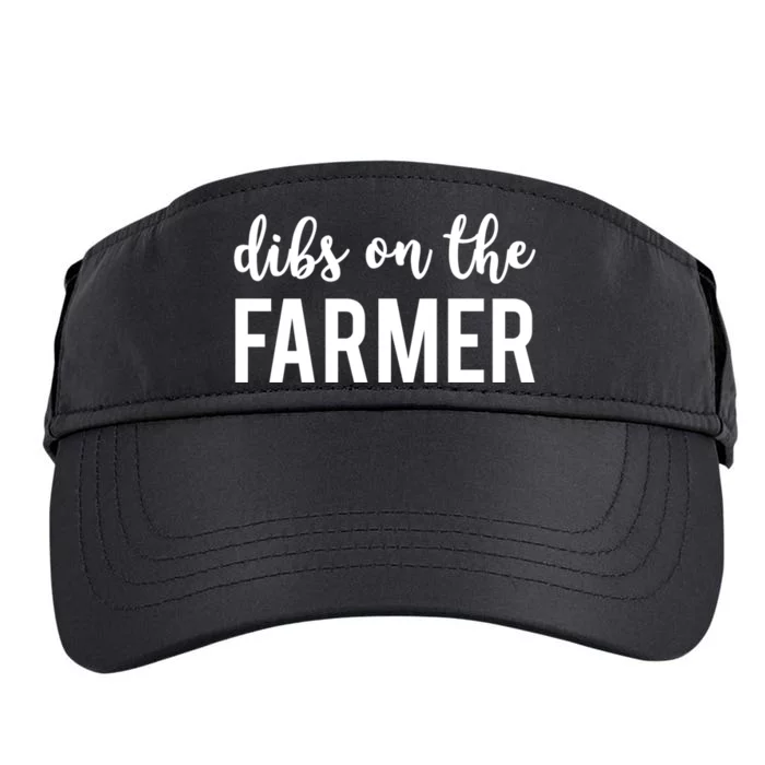 Dibs On The Farmer Funny Farmer's Wife Gift Adult Drive Performance Visor