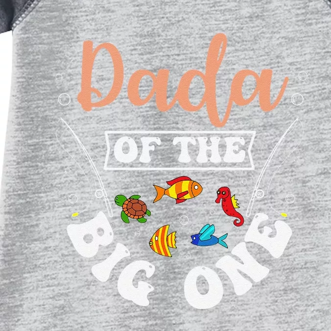 Dada Of The Big One Fishing Birthday Party Bday Celebration Infant Baby Jersey Bodysuit