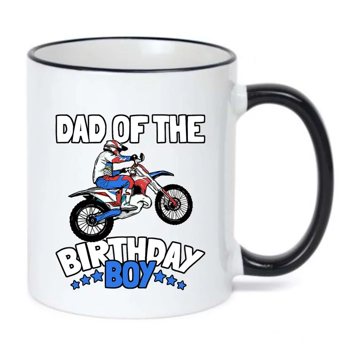 Dad Of The Birthday Boy Funny Dirt Bike Motocross Gift Black Color Changing Mug