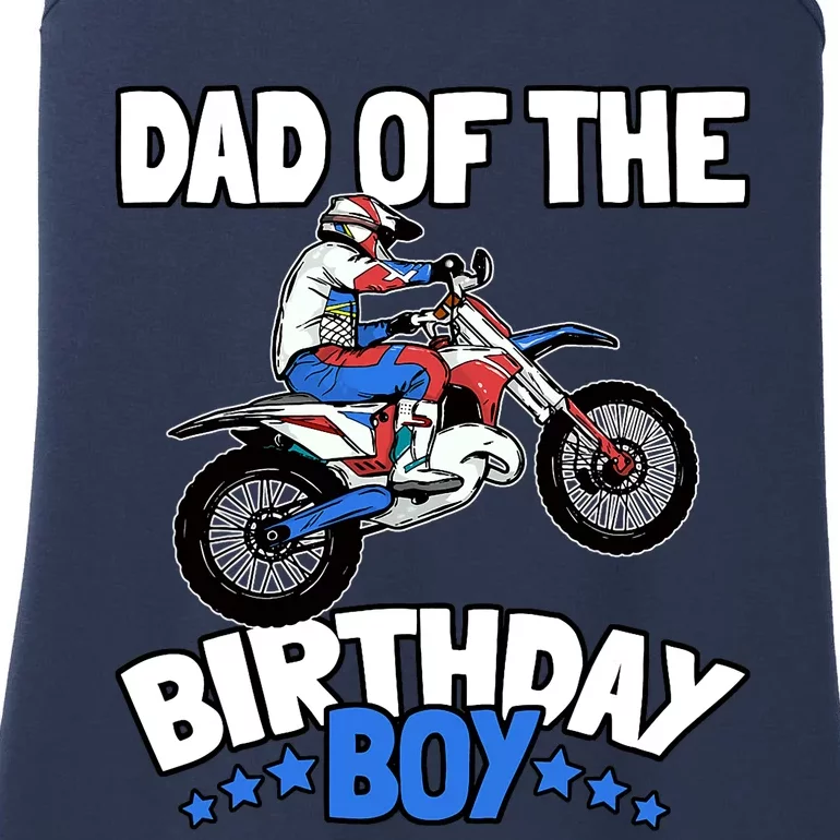 Dad Of The Birthday Boy Funny Dirt Bike Motocross Gift Ladies Essential Tank