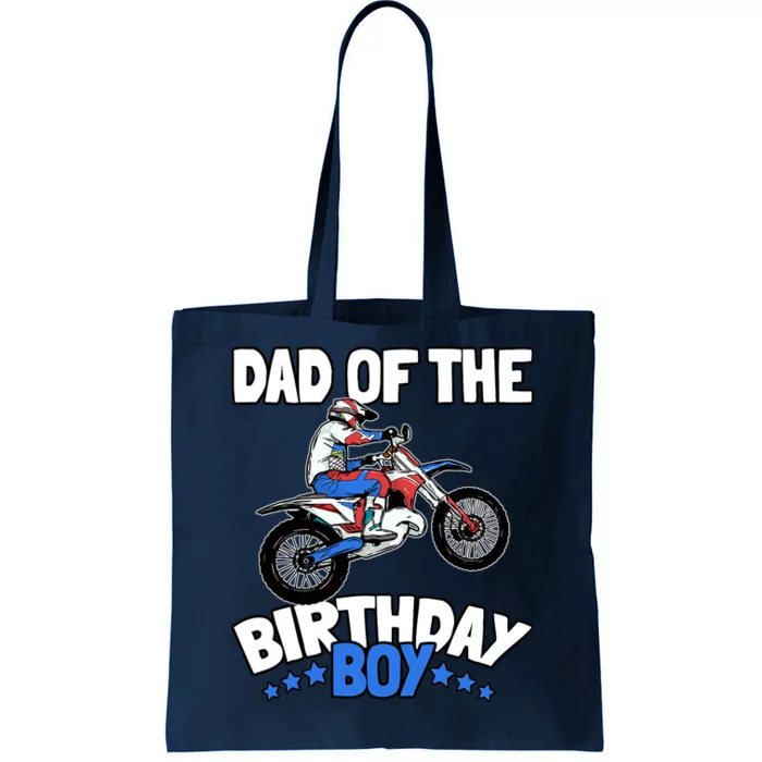 Dad Of The Birthday Boy Funny Dirt Bike Motocross Gift Tote Bag