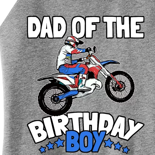 Dad Of The Birthday Boy Funny Dirt Bike Motocross Gift Women’s Perfect Tri Rocker Tank