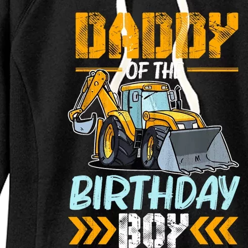 Daddy Of The Birthday Boy Construction Excavator Women's Fleece Hoodie