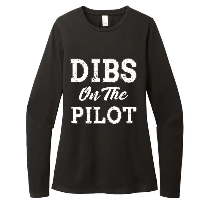 Dibs On The Pilot Wife Girlfriend Women Boy Girl Aviation Womens CVC Long Sleeve Shirt