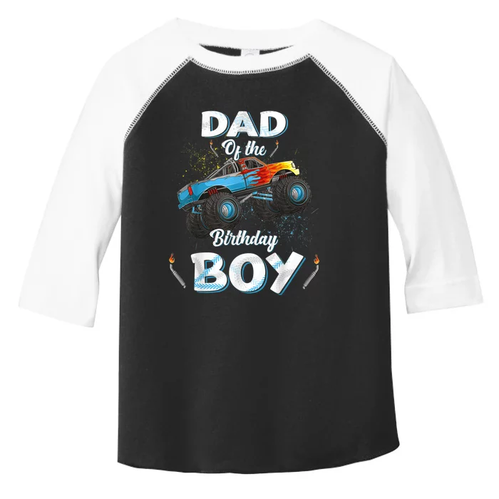 Dad Of The Birthday Boy Monster Truck Bday  Daddy Papa Toddler Fine Jersey T-Shirt