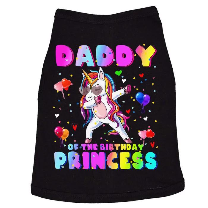 Daddy of the Birthday Princess Dabbing Unicorn Dad Doggie Tank