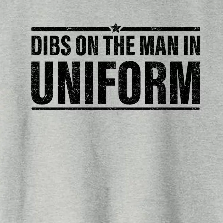 Dibs On The In Uniform Military Police Firefighter Wife Gift Women's Crop Top Tee