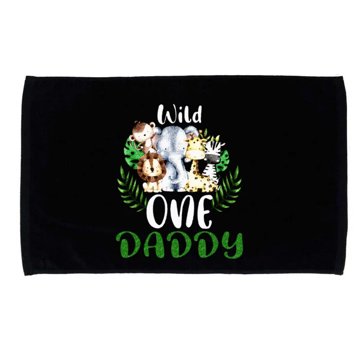 Daddy Of The Wild One Zoo Birthday Safari Jungle Animal Microfiber Hand Towel