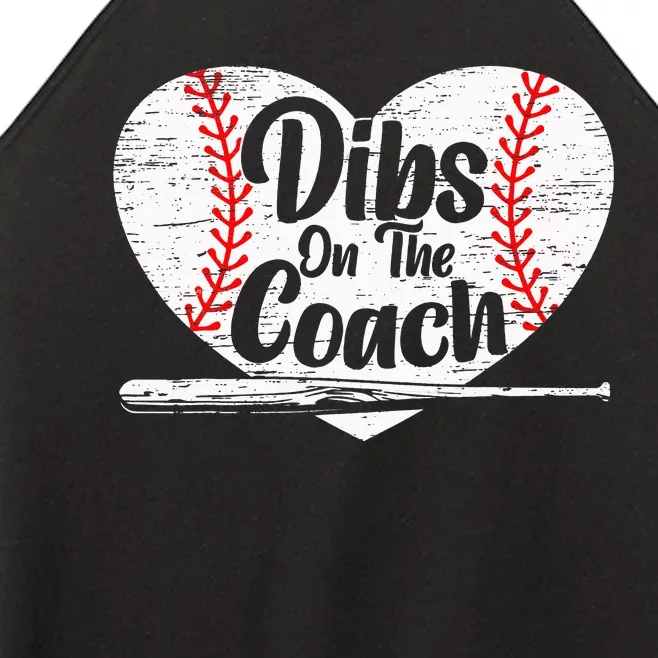 Dibs On The Coach Baseball Player Sport Lover Bat And Ball Women’s Perfect Tri Rocker Tank