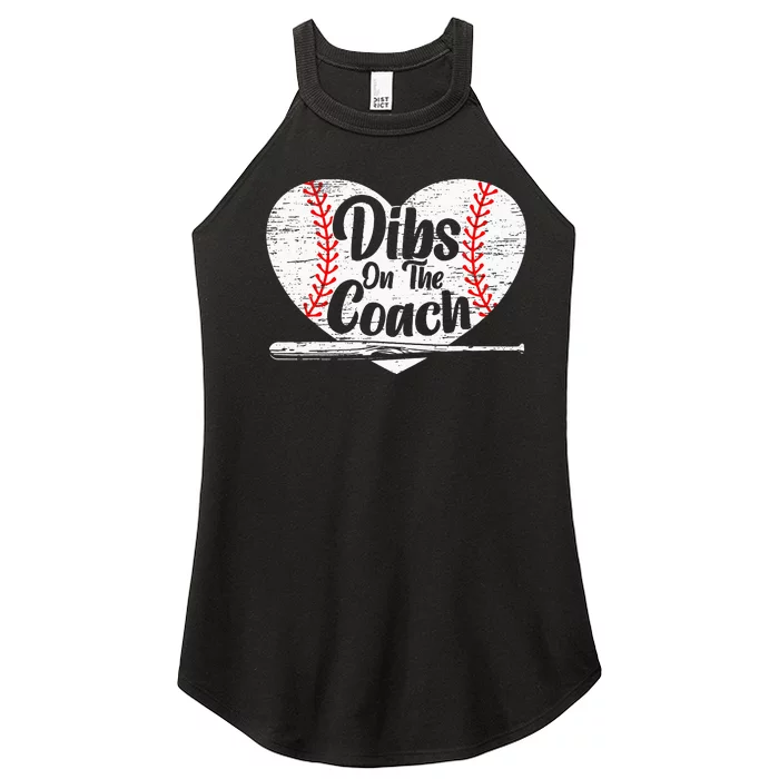 Dibs On The Coach Baseball Player Sport Lover Bat And Ball Women’s Perfect Tri Rocker Tank