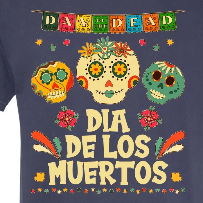 Day Of The Dead Dia De Los Muertos Sugar Skulls Garment-Dyed Heavyweight T-Shirt