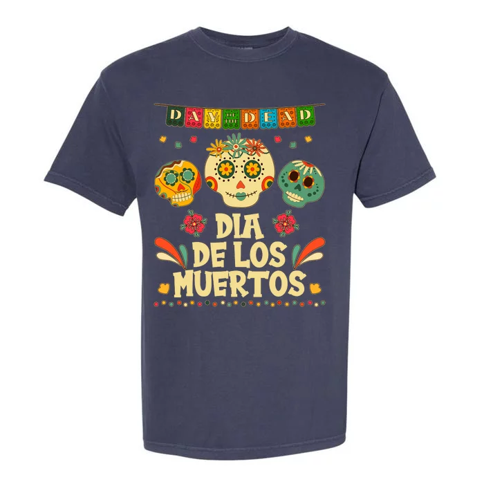 Day Of The Dead Dia De Los Muertos Sugar Skulls Garment-Dyed Heavyweight T-Shirt