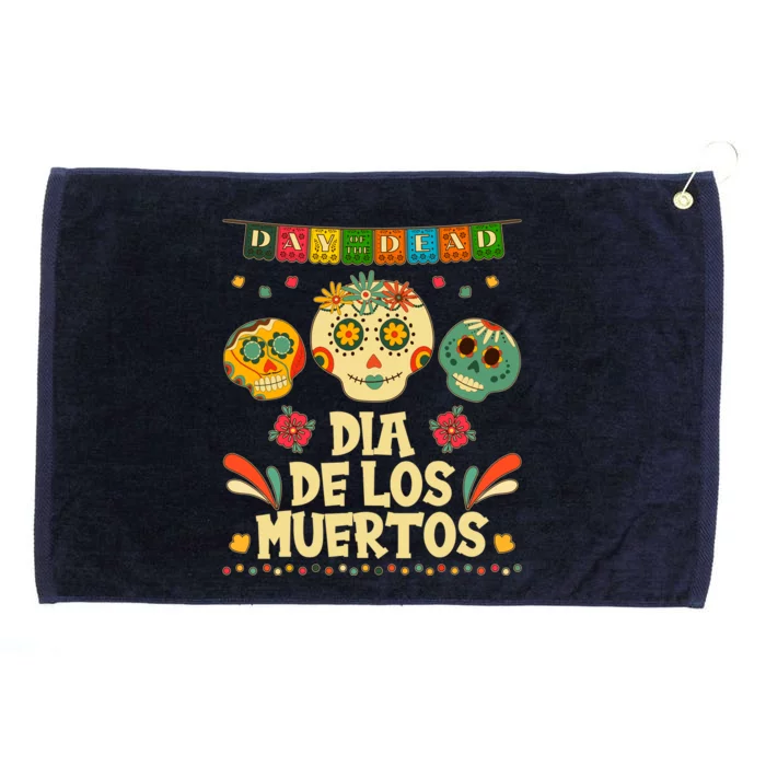 Day Of The Dead Dia De Los Muertos Sugar Skulls Grommeted Golf Towel