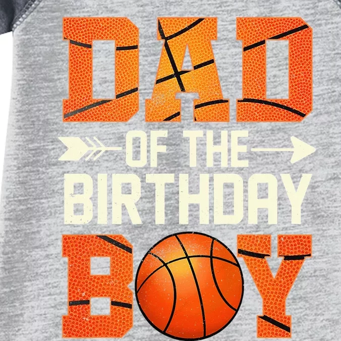 Dad Of The Birthday Basketball Father Daddy Funny Infant Baby Jersey Bodysuit