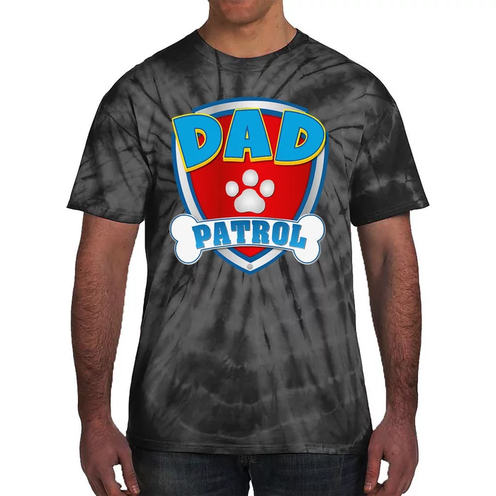 Dad Of The Birthday Boy Girl Dog Paw Family Matching Gift Tie-Dye T-Shirt