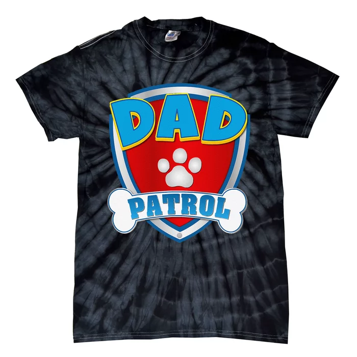 Dad Of The Birthday Boy Girl Dog Paw Family Matching Gift Tie-Dye T-Shirt