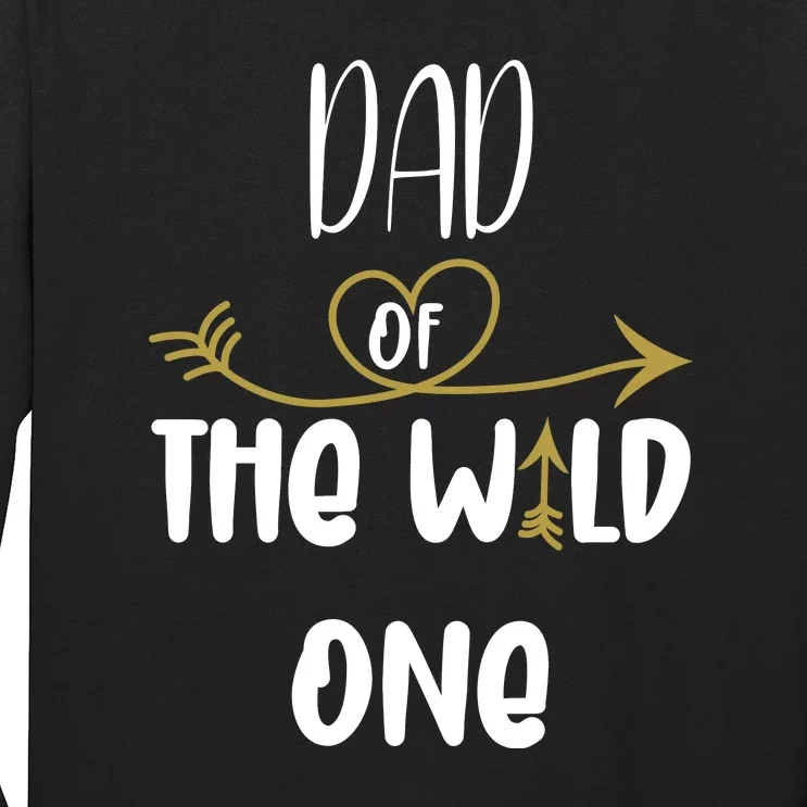 Dad Of The Wild One Funny 1st Birthday Safari Gift Long Sleeve Shirt