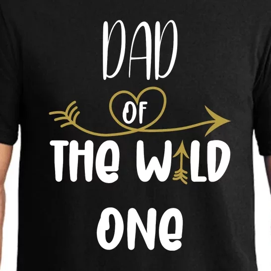 Dad Of The Wild One Funny 1st Birthday Safari Gift Pajama Set