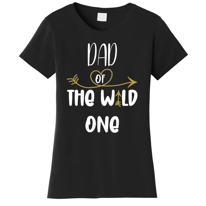 Dad Of The Wild One Funny 1st Birthday Safari Gift Women's T-Shirt