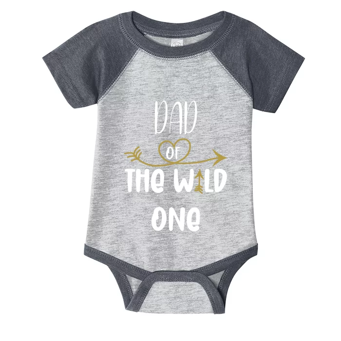 Dad Of The Wild One Funny 1st Birthday Safari Gift Infant Baby Jersey Bodysuit