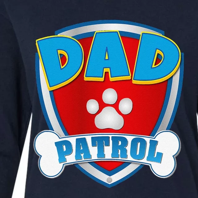 Dad Of The Birthday Boy Girl Dog Paw Family Matching Womens Cotton Relaxed Long Sleeve T-Shirt