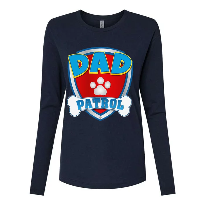 Dad Of The Birthday Boy Girl Dog Paw Family Matching Womens Cotton Relaxed Long Sleeve T-Shirt