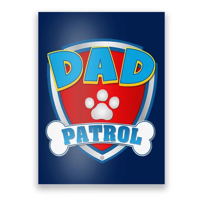 Dad Of The Birthday Boy Girl Dog Paw Family Matching Poster