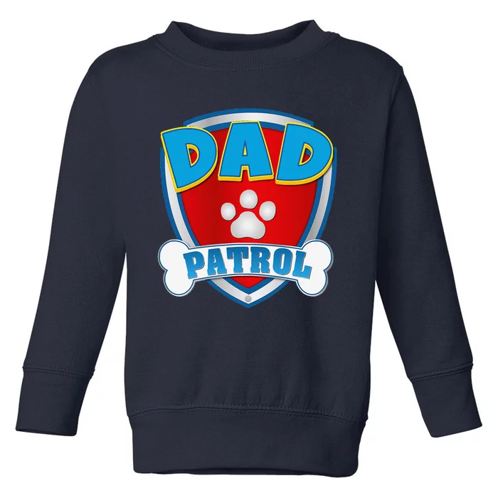 Dad Of The Birthday Boy Girl Dog Paw Family Matching Toddler Sweatshirt