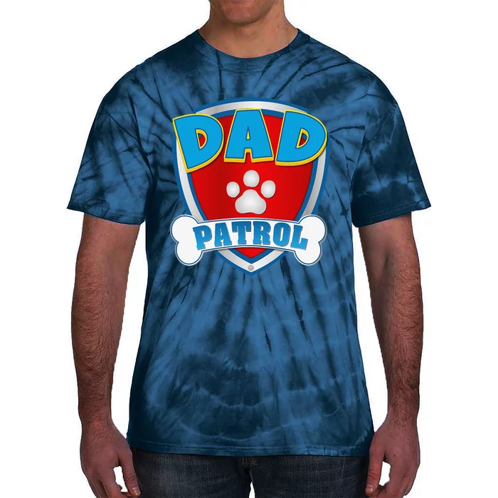 Dad Of The Birthday Boy Girl Dog Paw Family Matching Tie-Dye T-Shirt