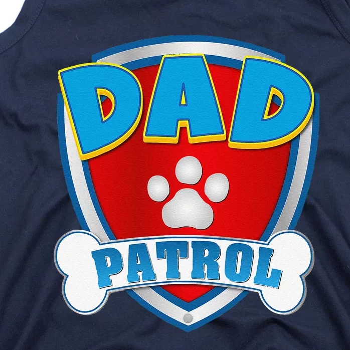 Dad Of The Birthday Boy Girl Dog Paw Family Matching Tank Top