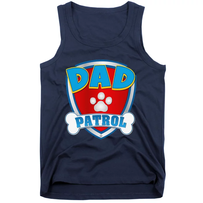 Dad Of The Birthday Boy Girl Dog Paw Family Matching Tank Top