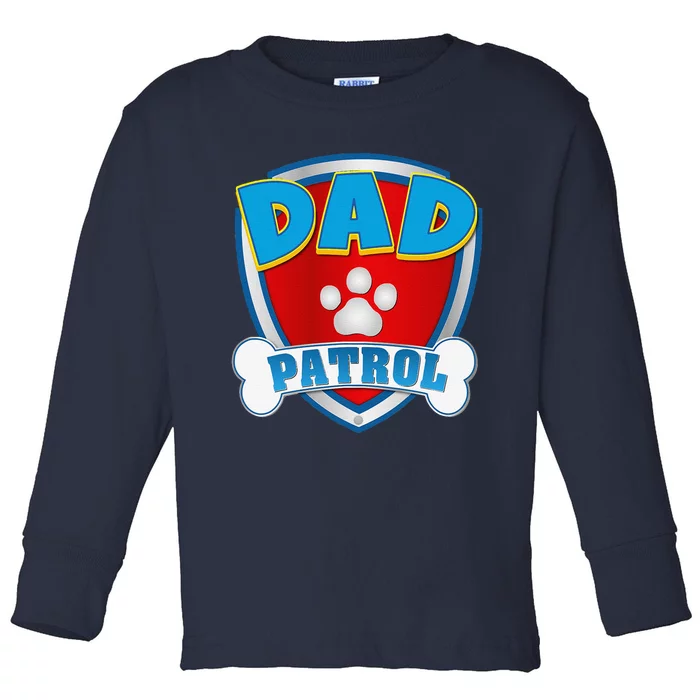 Dad Of The Birthday Boy Girl Dog Paw Family Matching Toddler Long Sleeve Shirt