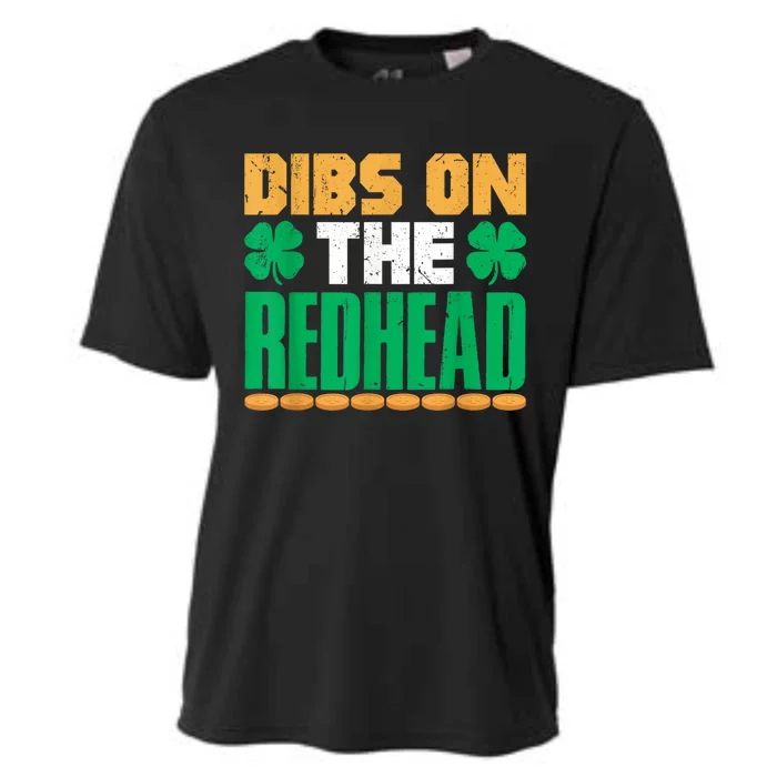 Dibs On The Redhead Irish St Patricks Day Shamrock Cooling Performance Crew T-Shirt