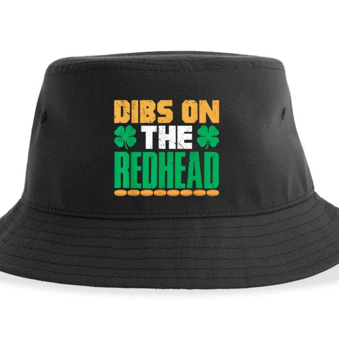 Dibs On The Redhead Irish St Patricks Day Shamrock Sustainable Bucket Hat