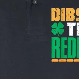 Dibs On The Redhead Irish St Patricks Day Shamrock Softstyle Adult Sport Polo