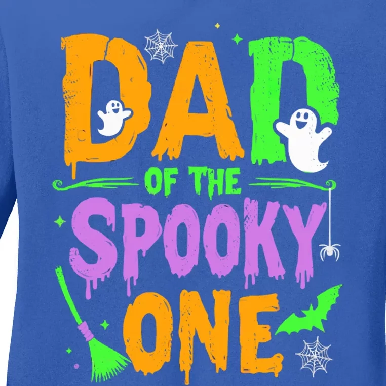 Dad Of The Spooky One Year Old Father Halloween Cute Gift Ladies Long Sleeve Shirt