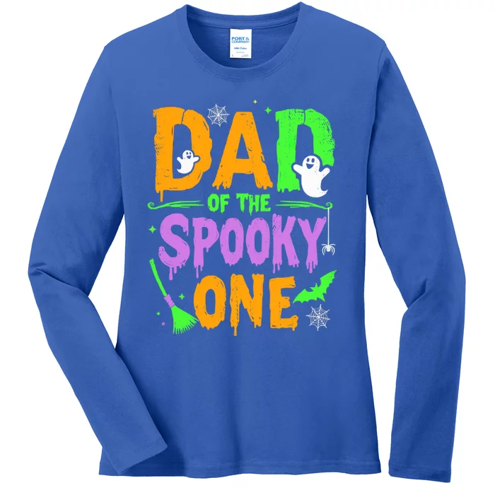 Dad Of The Spooky One Year Old Father Halloween Cute Gift Ladies Long Sleeve Shirt