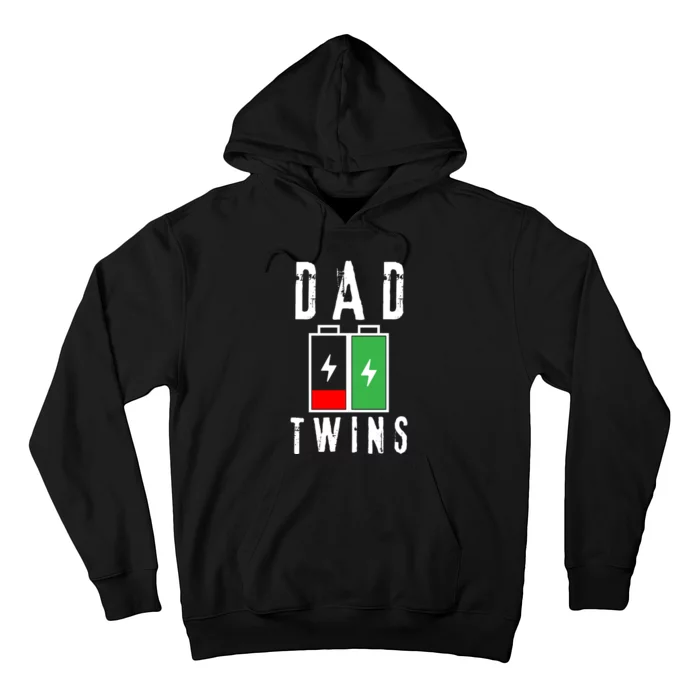 Dad Of Twins Battery Fathers Day Hoodie