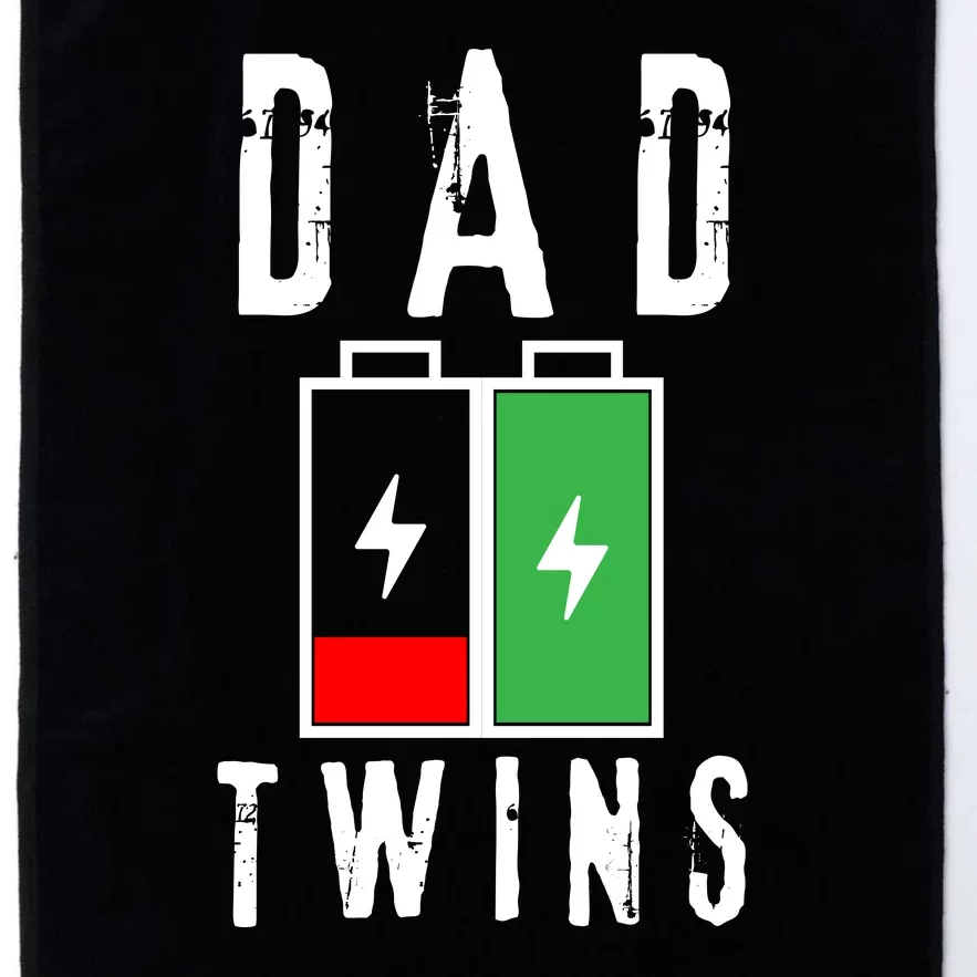 Dad Of Twins Battery Fathers Day Platinum Collection Golf Towel