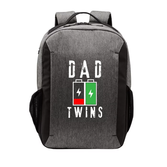 Dad Of Twins Battery Fathers Day Vector Backpack