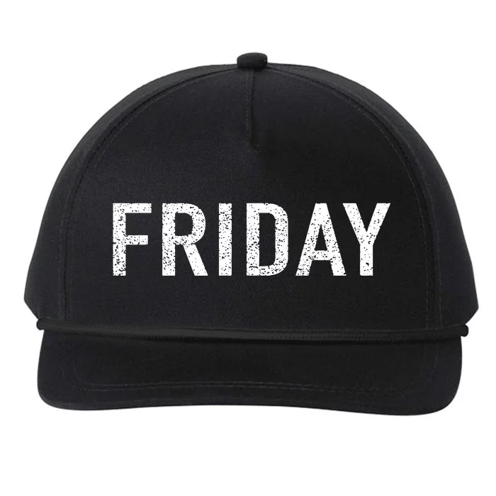 Days Of The Week Series Friday Distressed Snapback Five-Panel Rope Hat